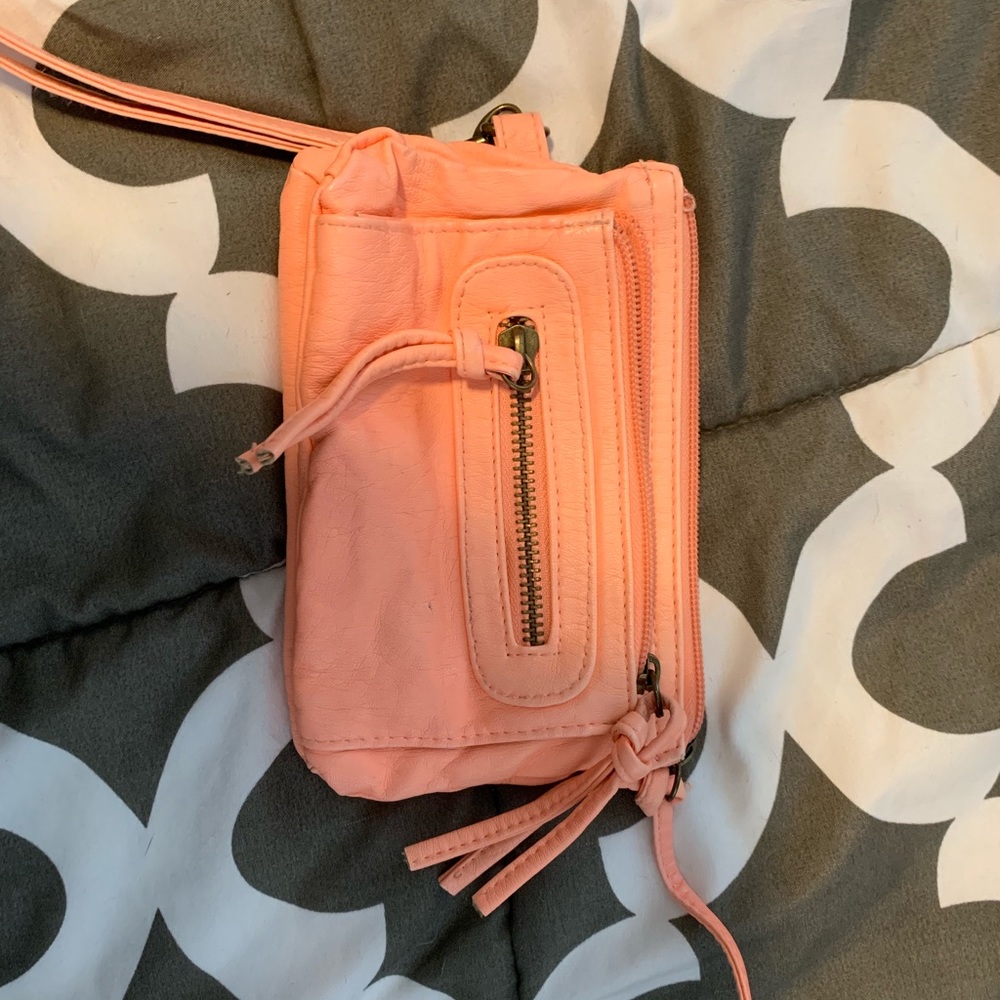 Peach wristlet